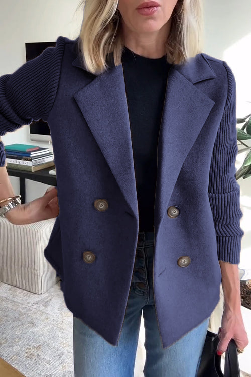SORELLE™ - Blazer Elegante con Maniche a Maglia