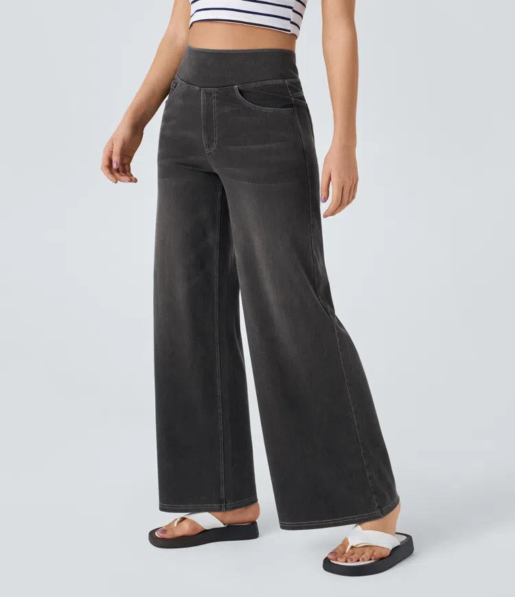 SOLÈNE™ - Jeans a gamba larga con vestibilità rilassata