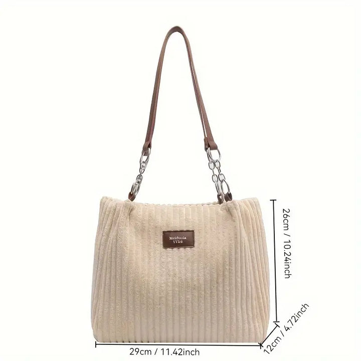 ORNA™ - Borsa a Spalla in Velluto a Corda