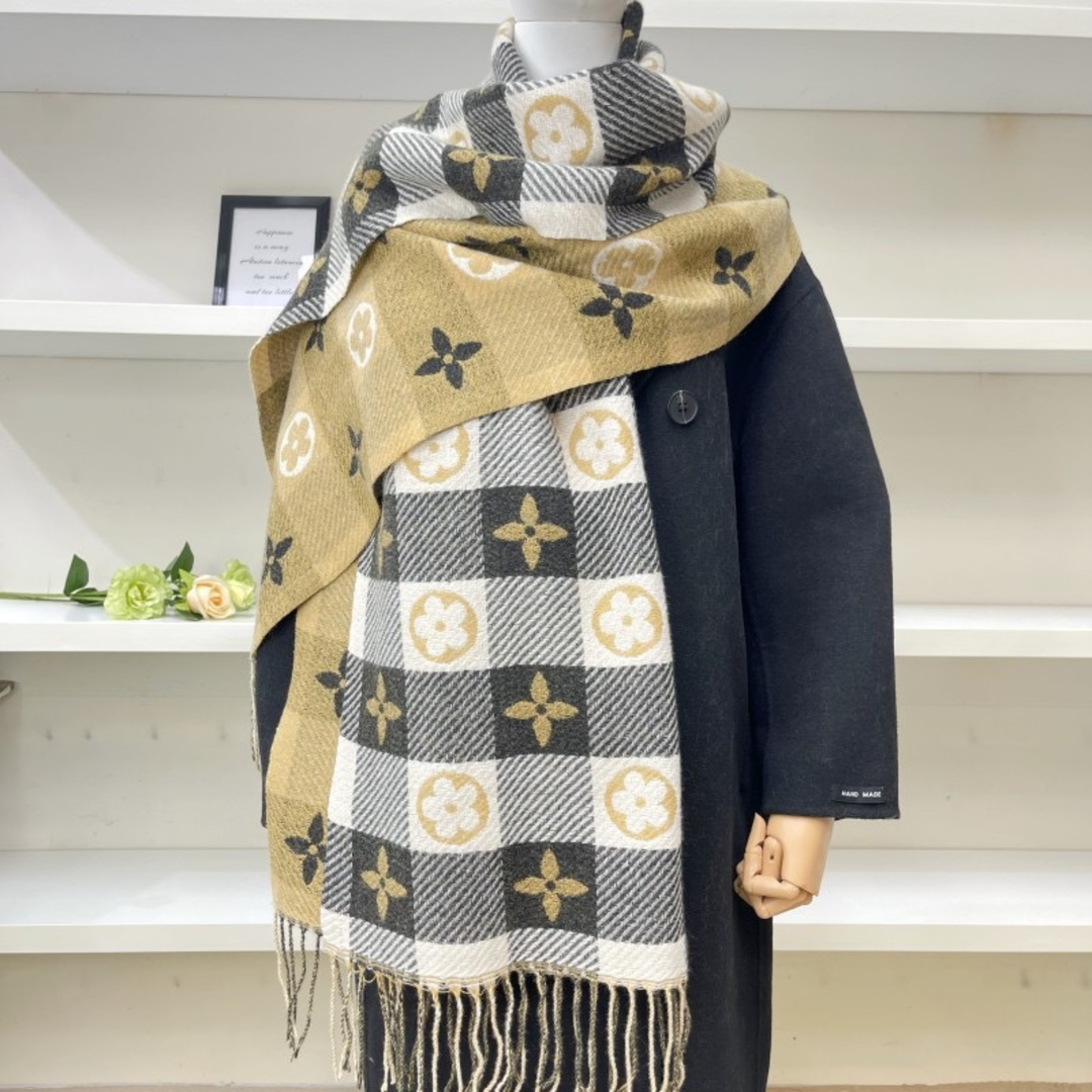 ZOLANI™ - Sciarpa a Frange a Quadri Doppio Lato Calda e Confortevole