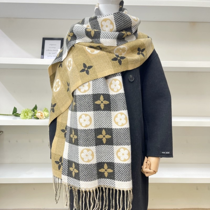 ZOLANI™ - Sciarpa a Frange a Quadri Doppio Lato Calda e Confortevole