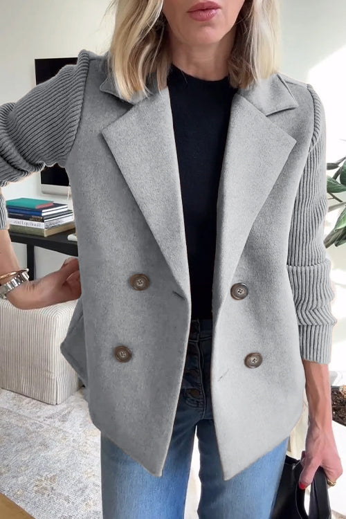 SORELLE™ - Blazer Elegante con Maniche a Maglia