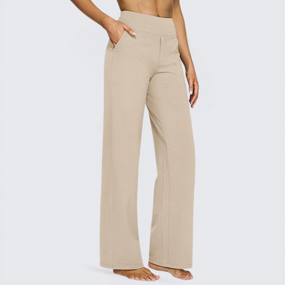 WHITNEY™ - Pantaloni Larghi a Vita Alta e Confortevoli per Yoga e Divertimento all'Aperto