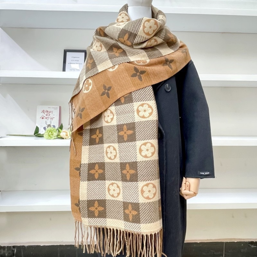 ZOLANI™ - Sciarpa a Frange a Quadri Doppio Lato Calda e Confortevole