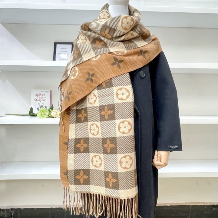 ZOLANI™ - Sciarpa a Frange a Quadri Doppio Lato Calda e Confortevole