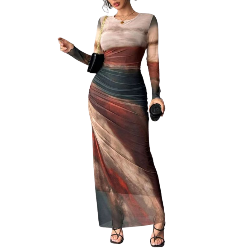 Chastity™ – Abito Bodycon Ruché Stile Leopardo