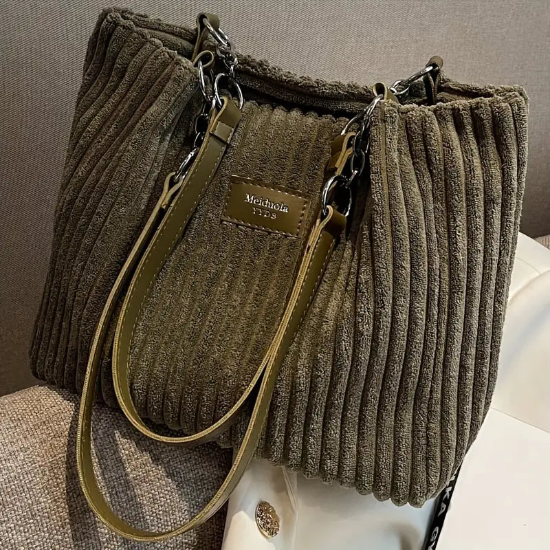 ORNA™ - Borsa a Spalla in Velluto a Corda