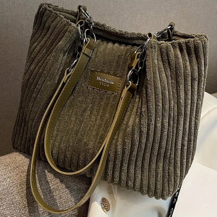 ORNA™ - Borsa a Spalla in Velluto a Corda