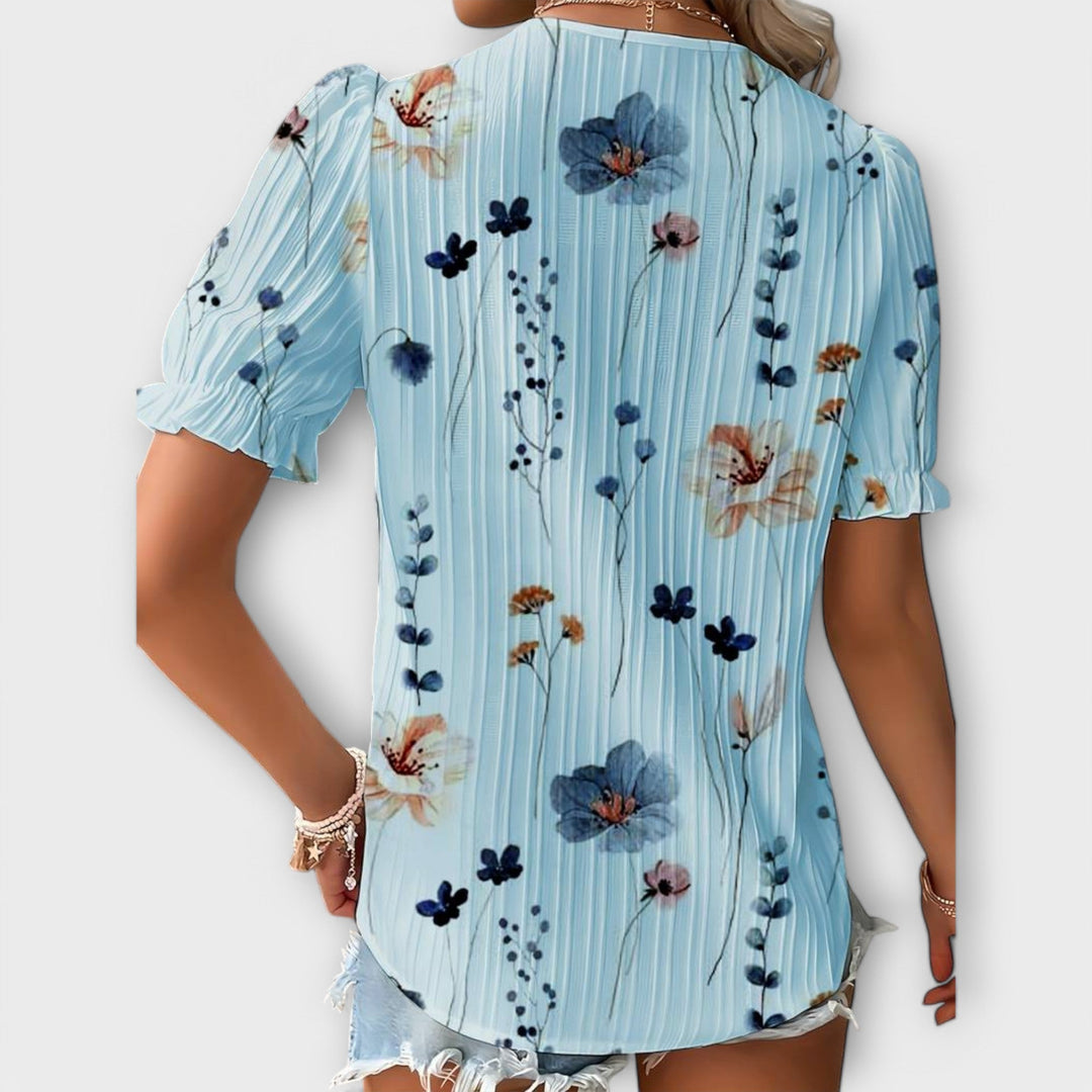 Emily - Blusa alla Moda con Collo Punta