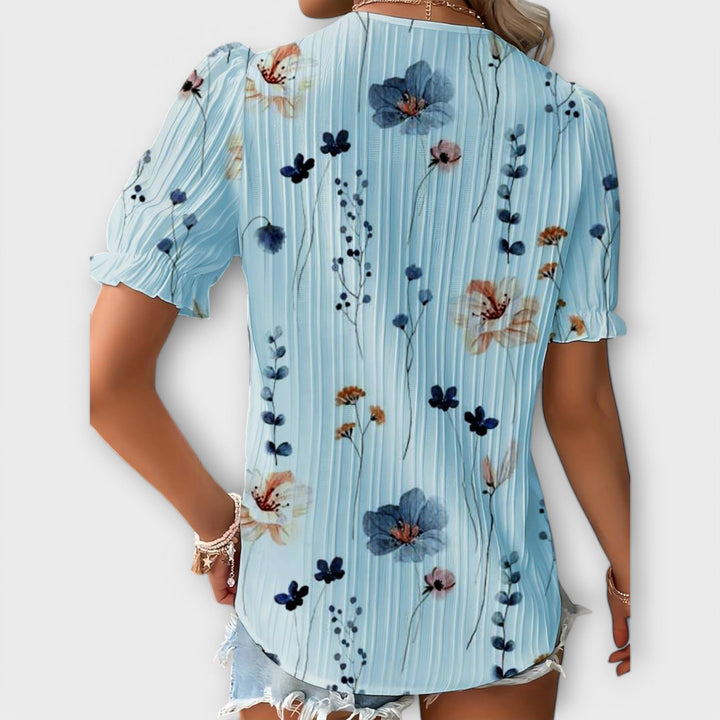 Emily - Blusa alla Moda con Collo Punta