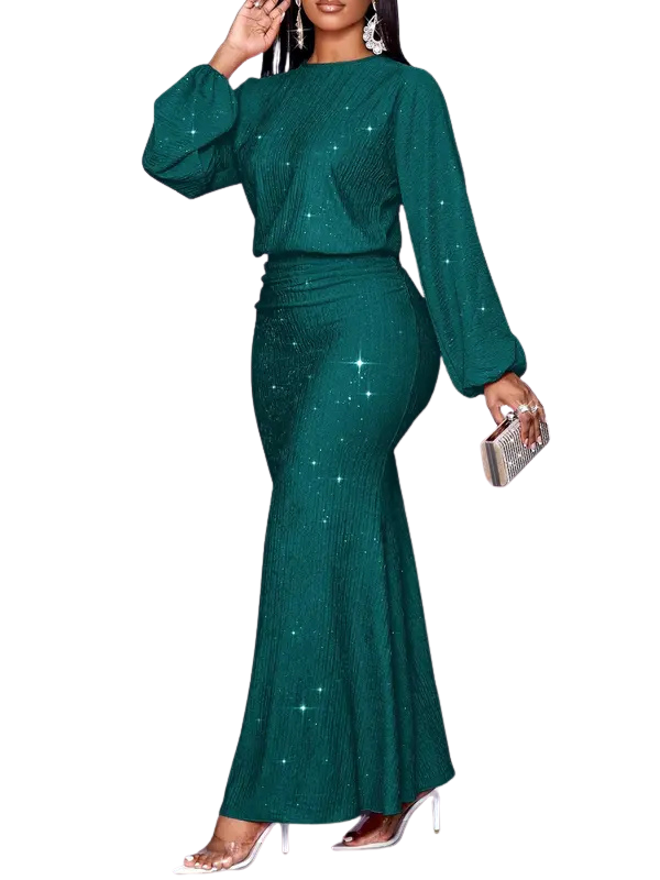 NEGGIE™ - Abito Bodycon Elegante con Maniche Lunghe e Orlo a Sirena per Donne