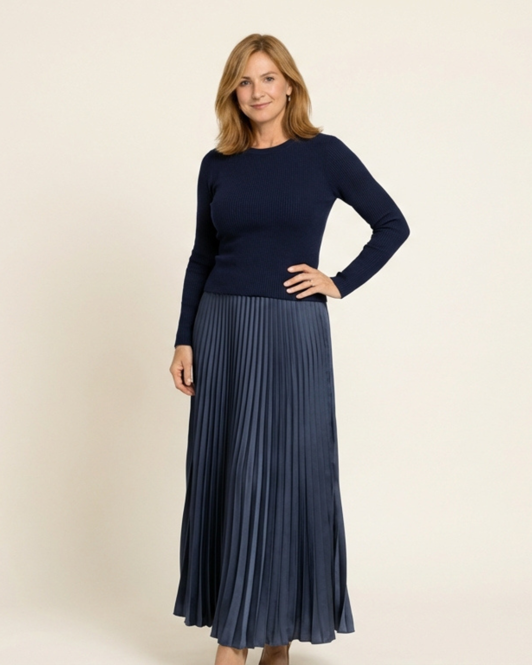 Claudia | Gonna Plissettata Maxi con Top Abbinato