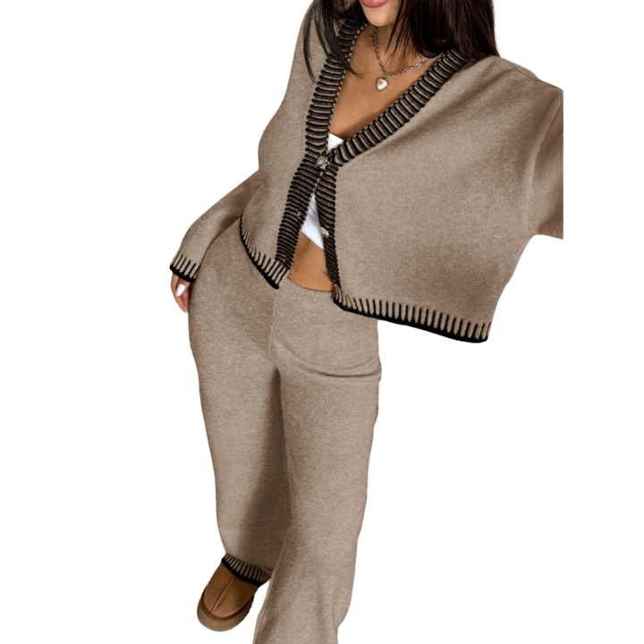 SHAMCEY™ – Set Comodo con Maglione e Pantaloni a Righe
