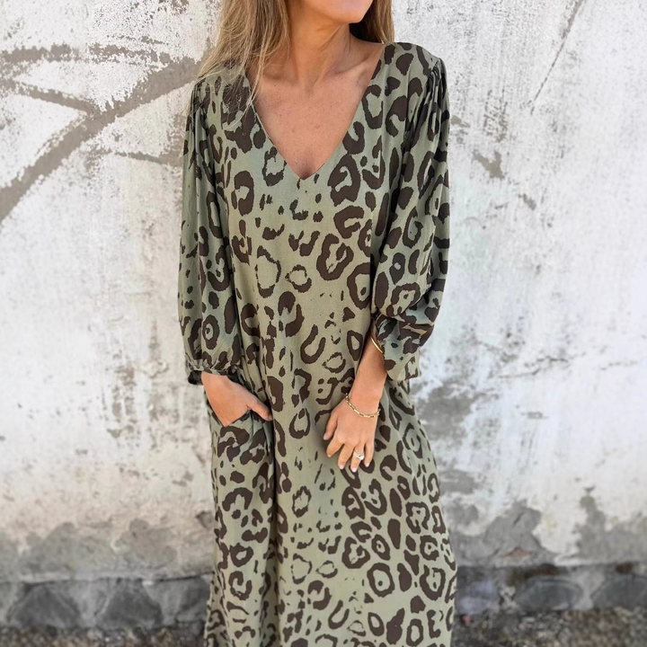 DENISE | ABITO CON STAMPA LEOPARDO