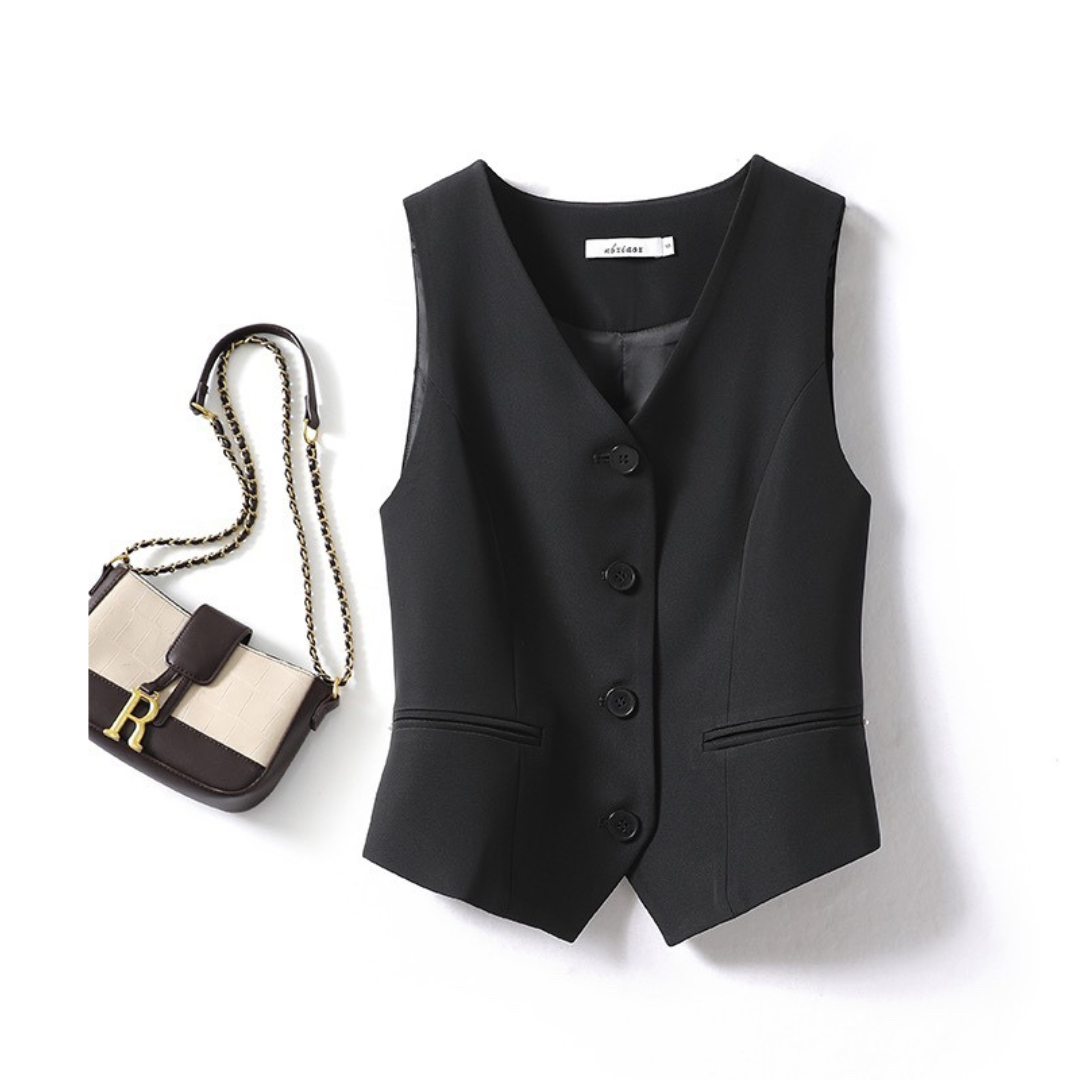 ZARINA™ – Gilet Classico Senza Maniche con Bottone Frontale