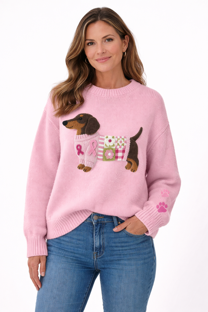 Kate | Maglione in Maglia Confortevole con Bassotto
