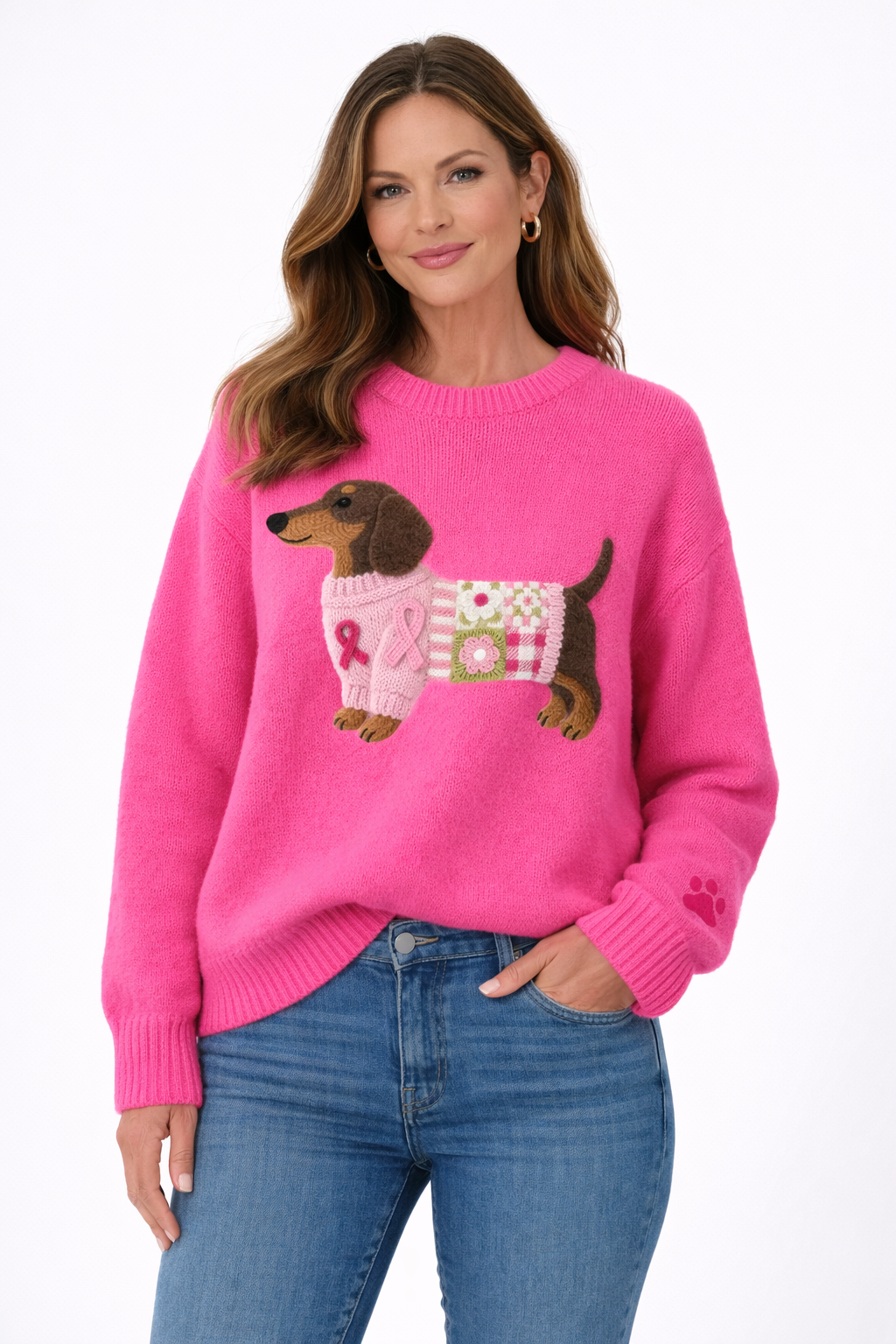 Kate | Maglione in Maglia Confortevole con Bassotto