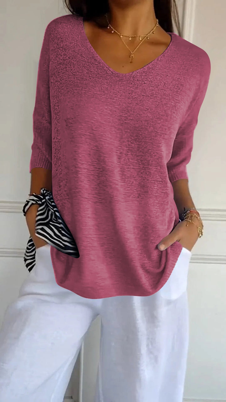 LAUREN™ - Top Casual con scollo a V
