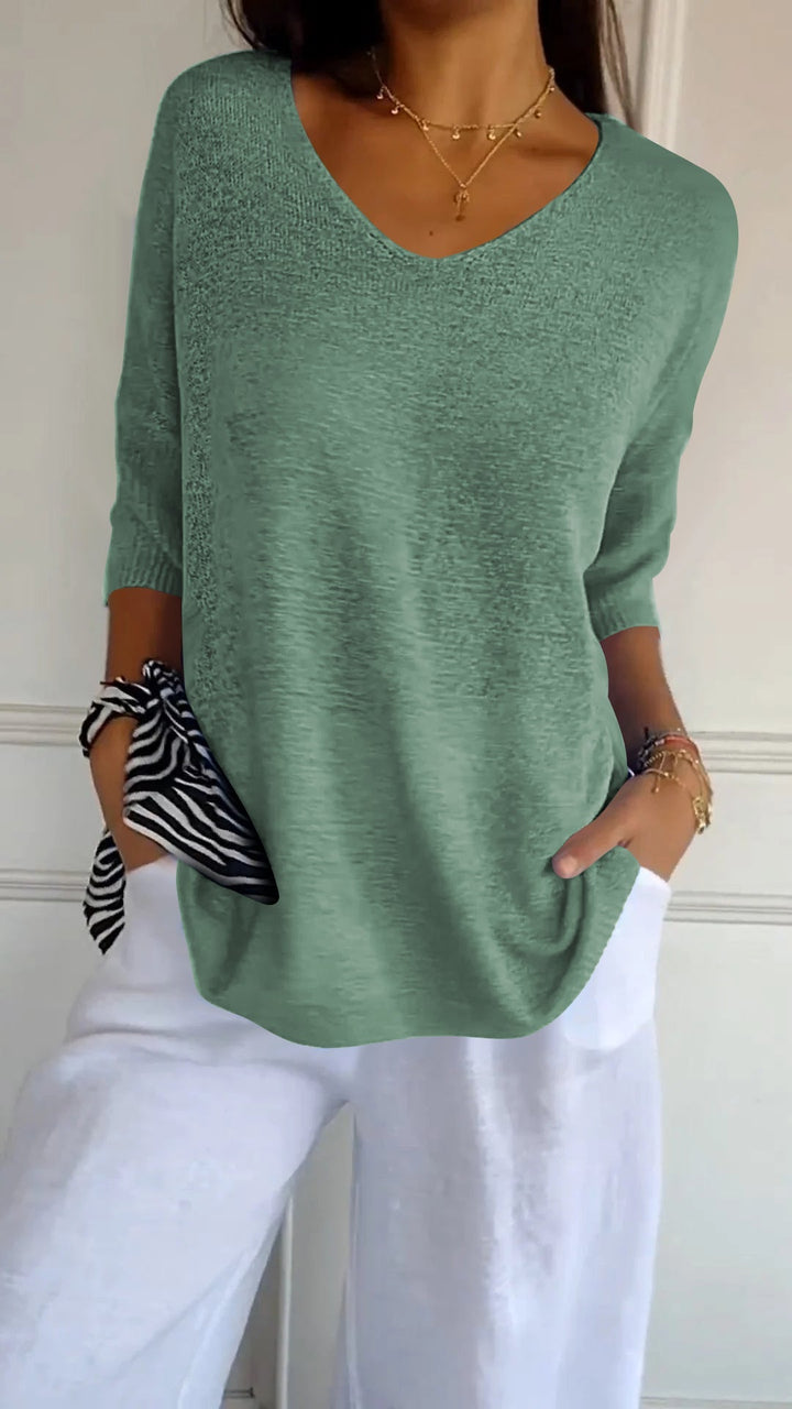 LAUREN™ - Top Casual con scollo a V