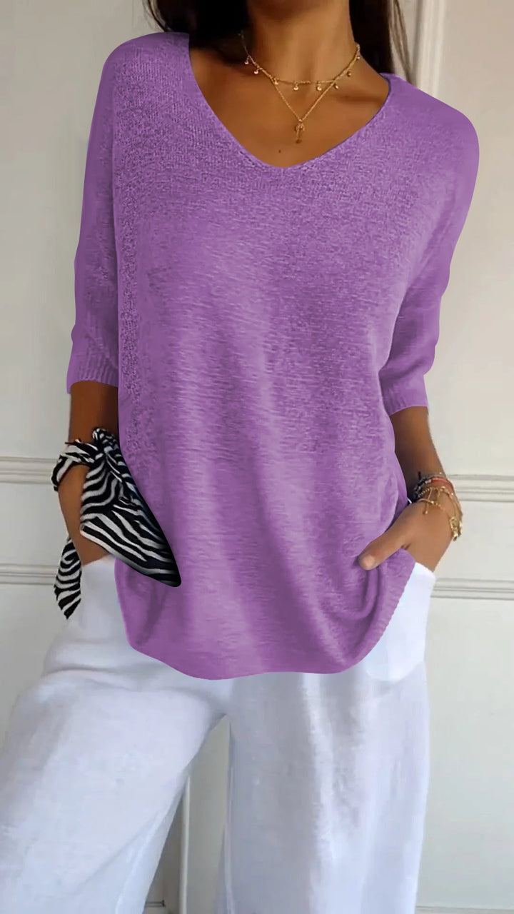 LAUREN™ - Top Casual con scollo a V