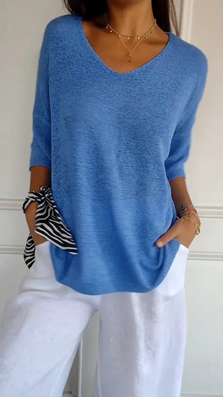 LAUREN™ - Top Casual con scollo a V