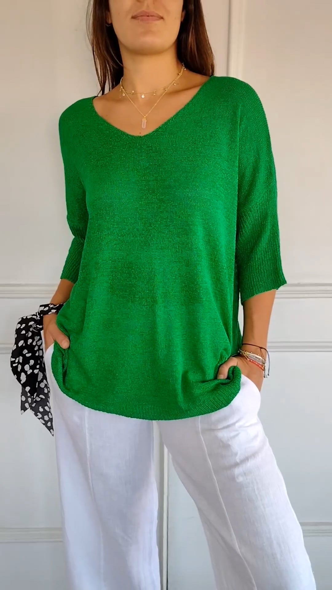 LAUREN™ - Top Casual con scollo a V