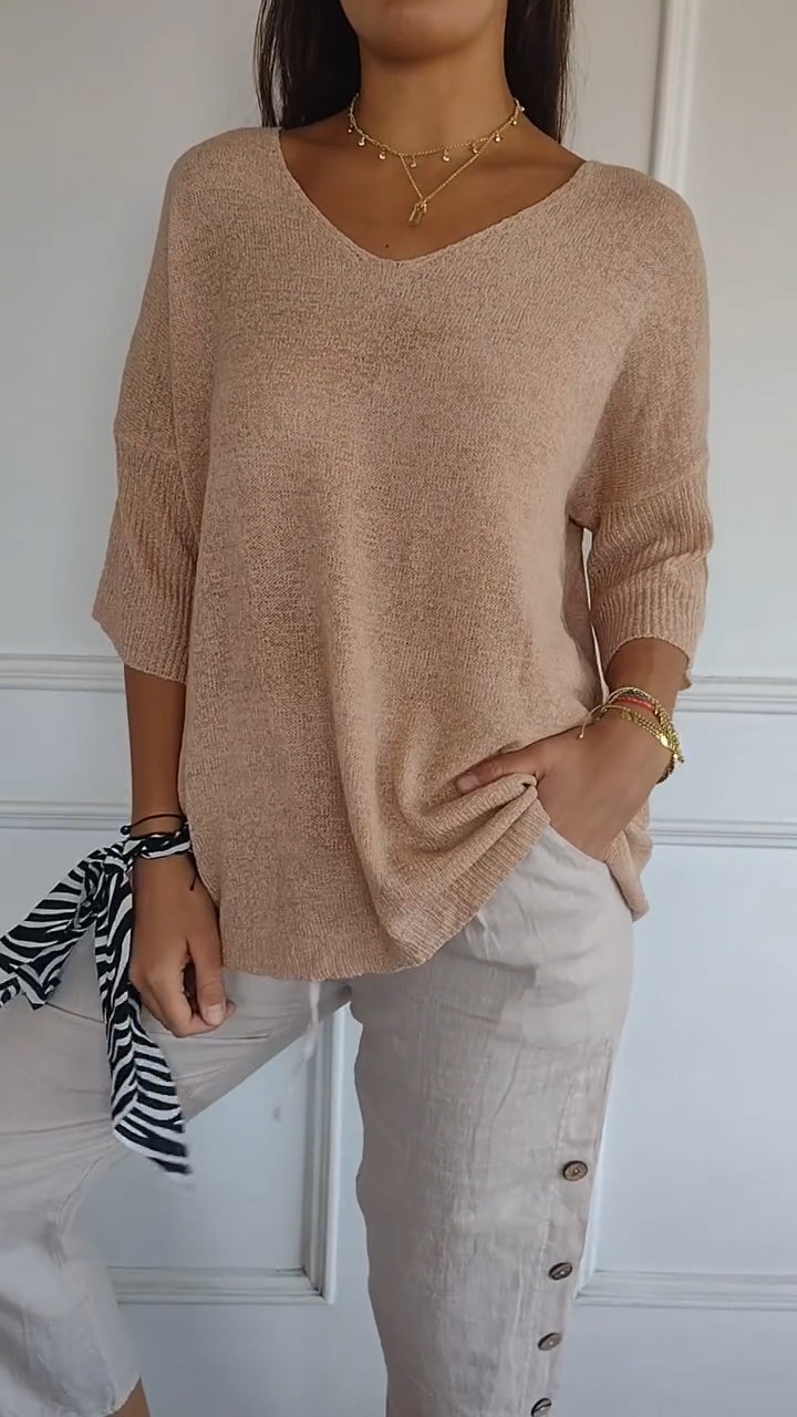 LAUREN™ - Top Casual con scollo a V