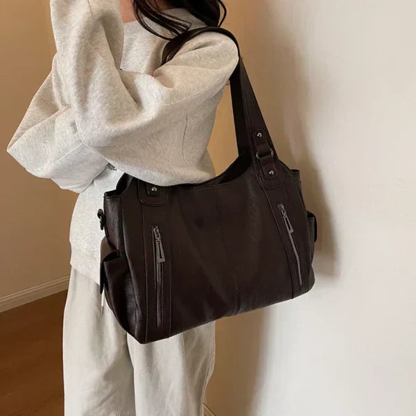 NOEMIE™ - Borsa a Spalla in Pelle Classica