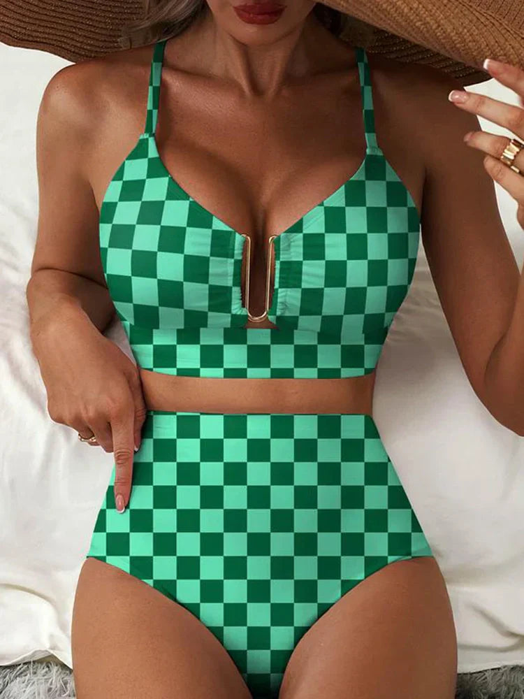 SET DI BIKINI A 2 PEZZI CON TAGLIO A U