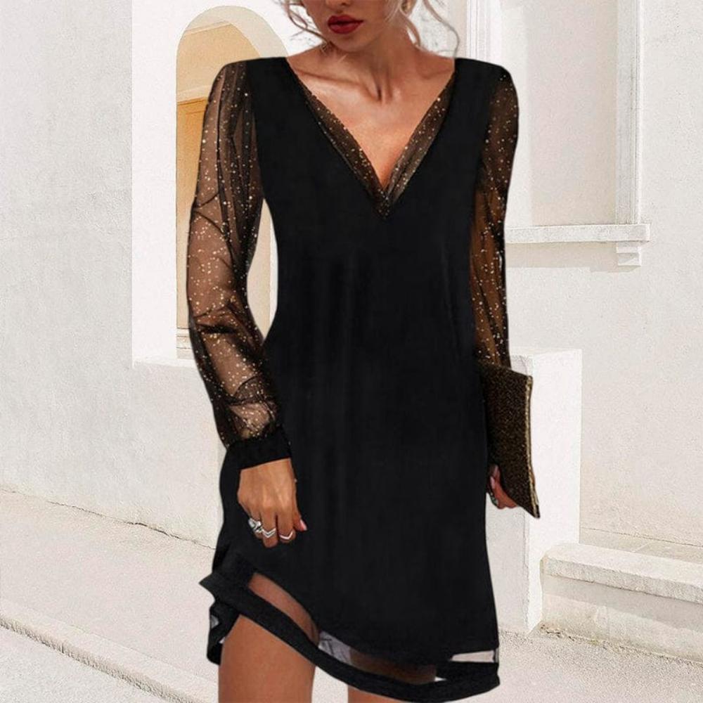 LILA™ - Abito con Maniche in Pizzo