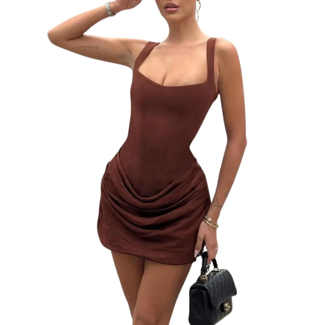 MARIBETH™ – Mini Abito Corsetto Sexy con Coulisse Arricciato