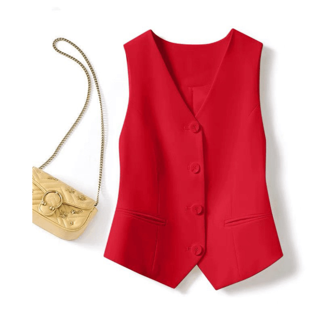 ZARINA™ – Gilet Classico Senza Maniche con Bottone Frontale