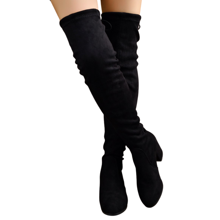 ALEXANDRA™ – Eleganti Stivali sopra il Ginocchio con Tacco Medio