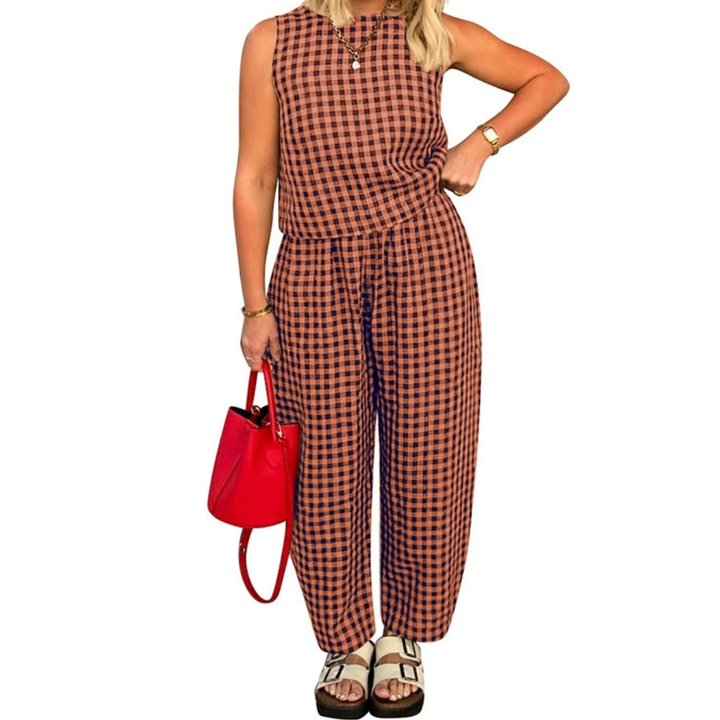 SHANIAH™ – Set Top Crop e Pantaloni con Tasche a Vestibilità Larga