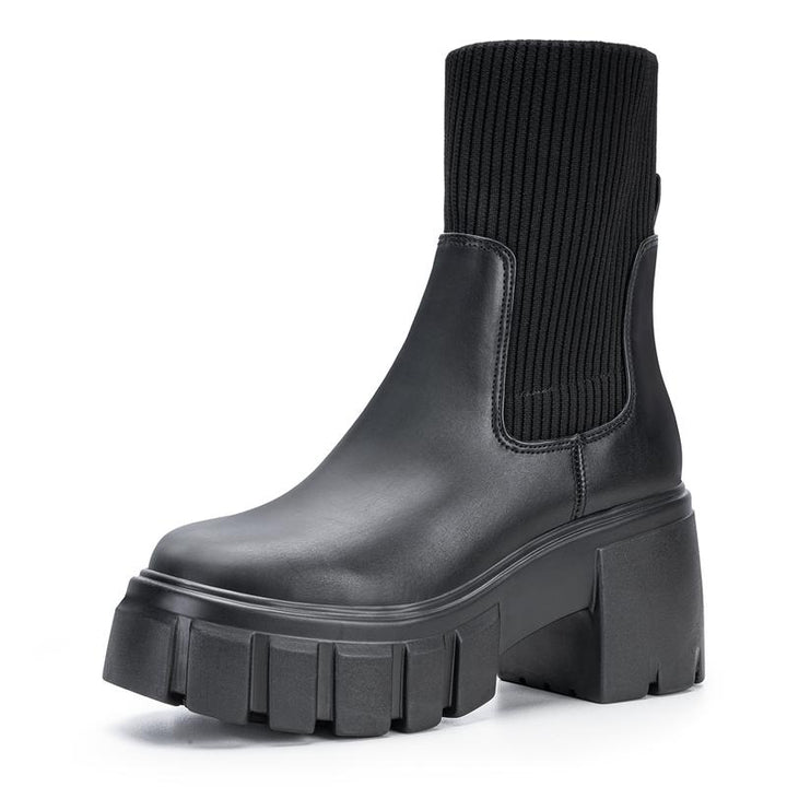 AVA™ - Stivaletti Chelsea da Donna con Tacco Chunky