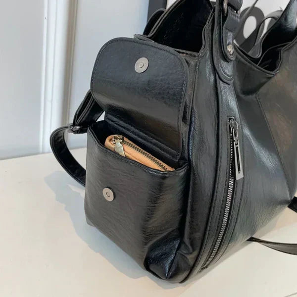 NOEMIE™ - Borsa a Spalla in Pelle Classica
