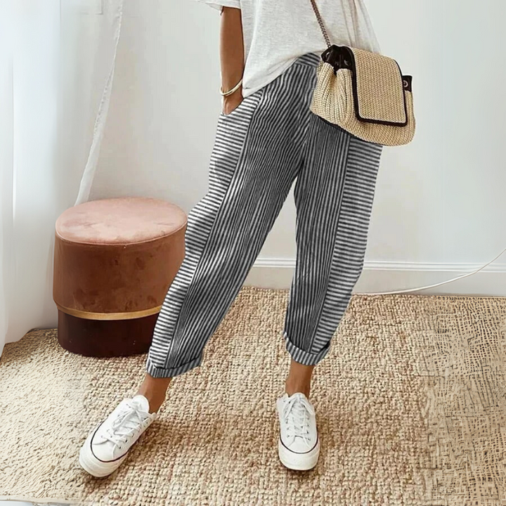 FLORIANE™ - Pantaloni Boho Striped Relaxed