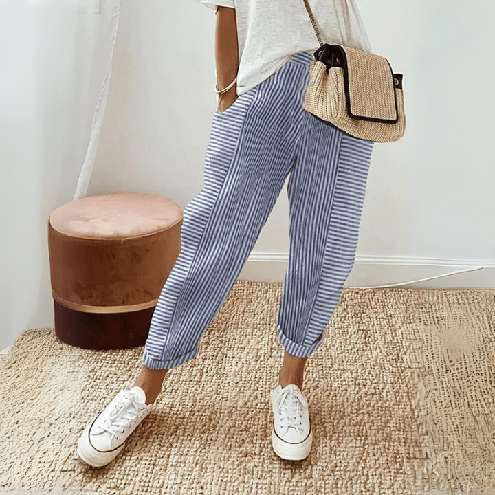 FLORIANE™ - Pantaloni Boho Striped Relaxed