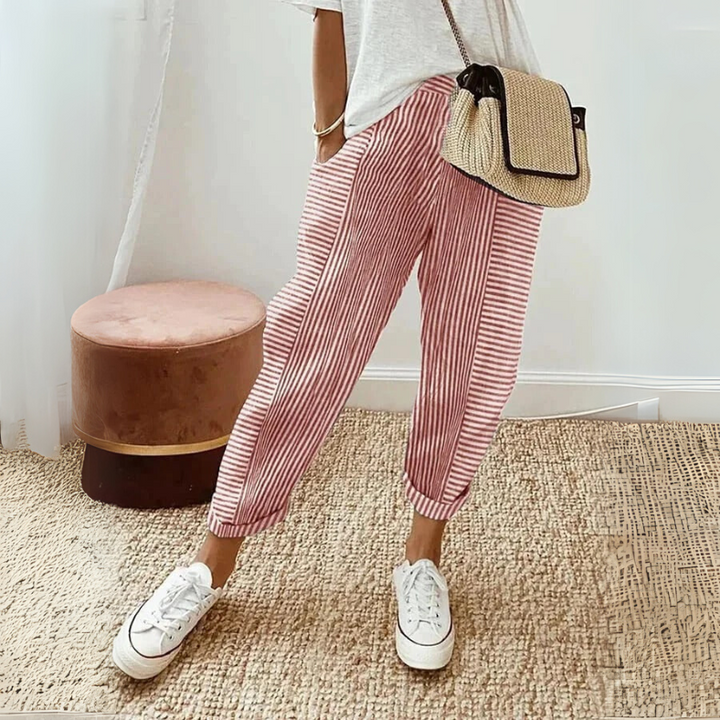 FLORIANE™ - Pantaloni Boho Striped Relaxed