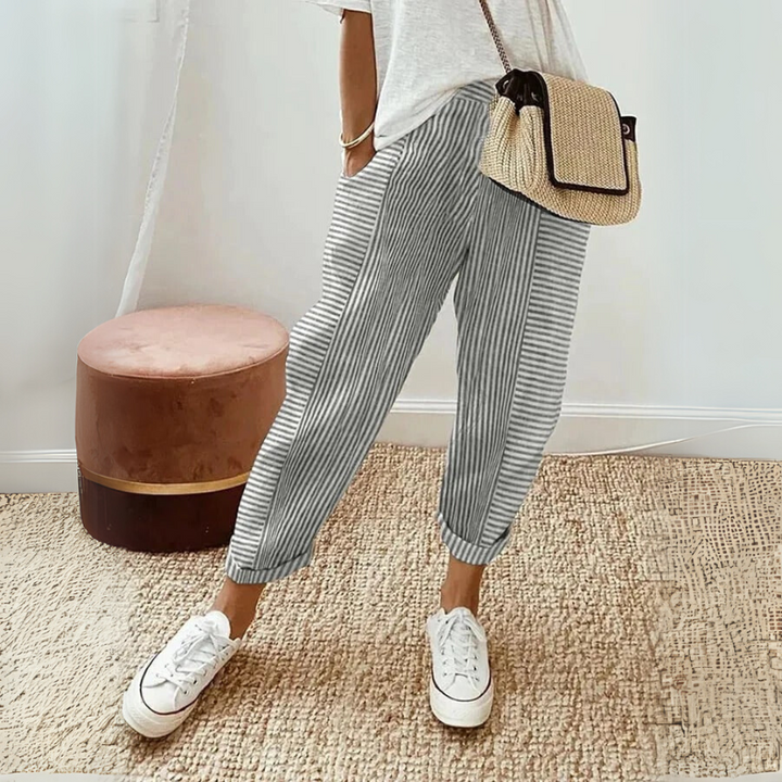 FLORIANE™ - Pantaloni Boho Striped Relaxed