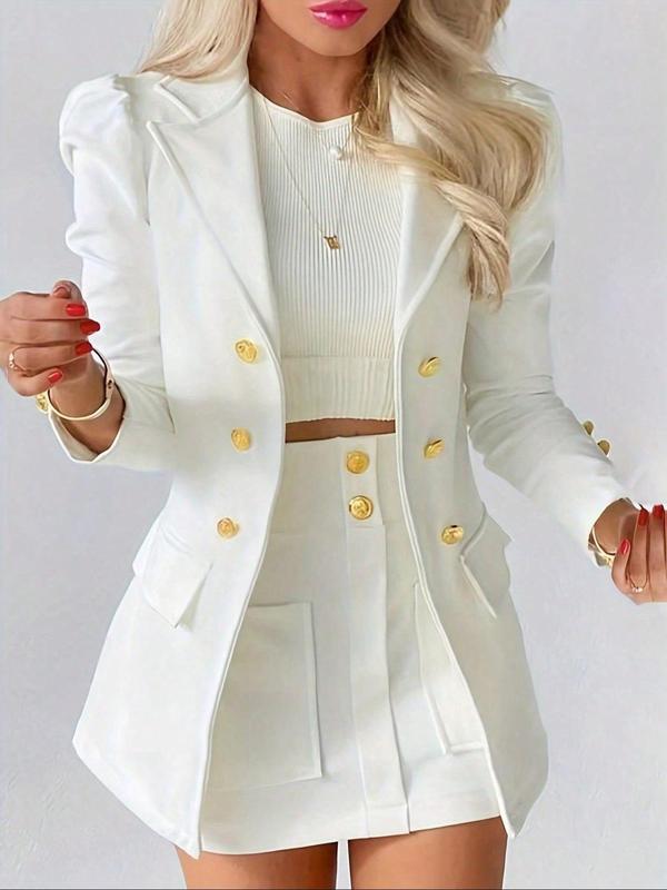 MAGDA™ - Set Blazer e Gonna Elegante a Due Pezzi per la Moda Invernale e Autunnale
