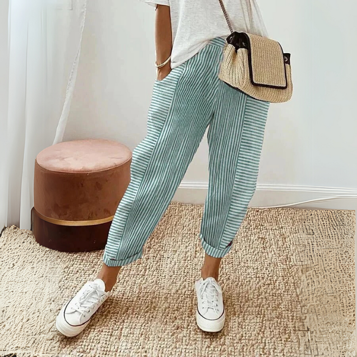FLORIANE™ - Pantaloni Boho Striped Relaxed
