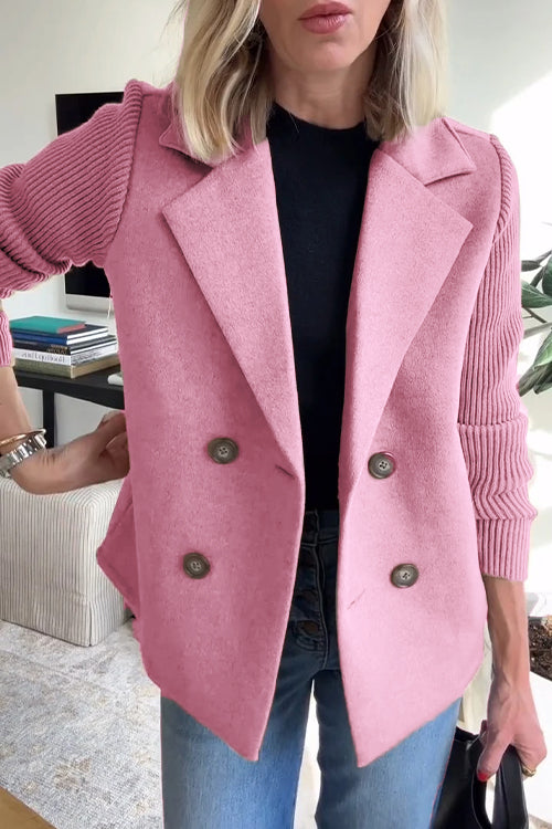SORELLE™ - Blazer Elegante con Maniche a Maglia