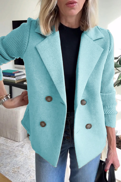 SORELLE™ - Blazer Elegante con Maniche a Maglia