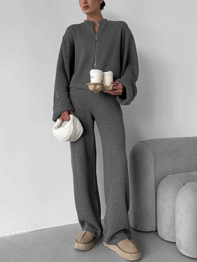 Completo Casual con Giacca e Pantaloni con Zip
