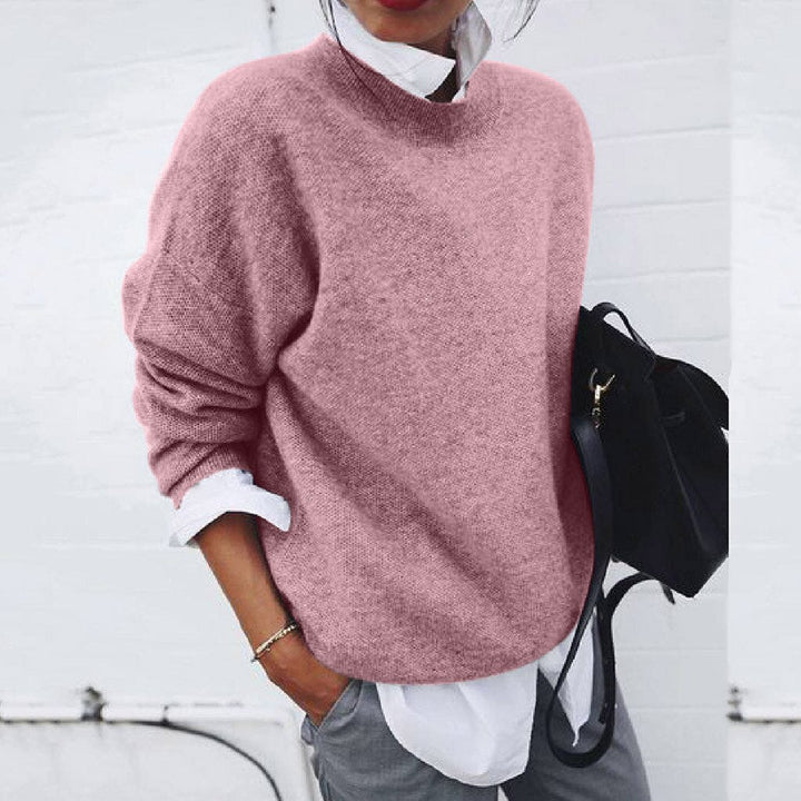 Elena Pull Femme en Cachemire – Pull de Luxe avec Col Rond Classique & Coupe Élégante