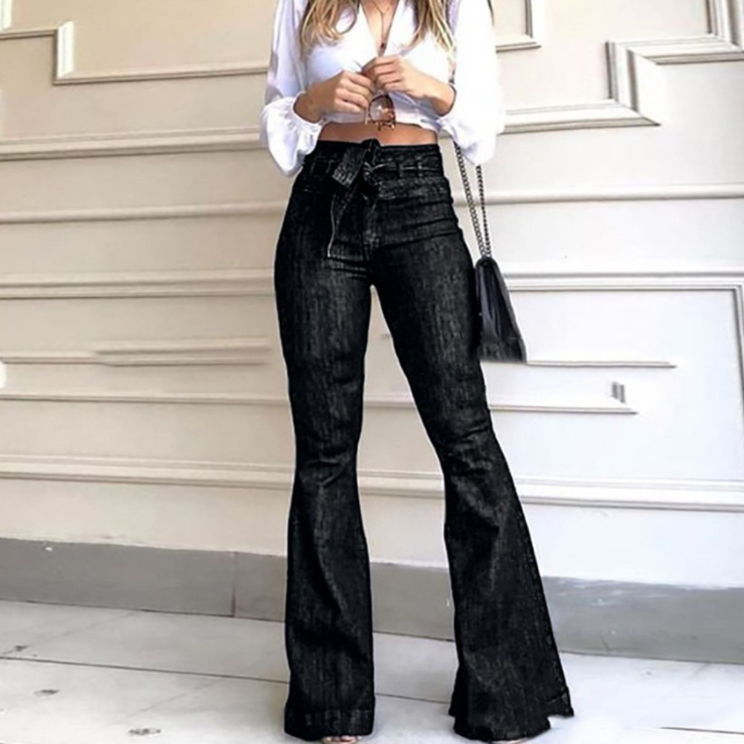 KYRA™ – Pantaloni Flare in Pizzo a Gamba Larga Vintage