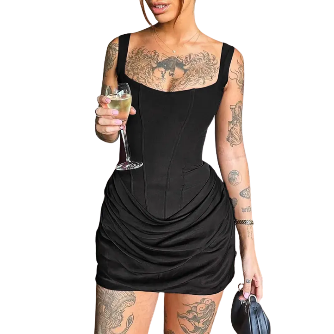 MARIBETH™ – Mini Abito Corsetto Sexy con Coulisse Arricciato
