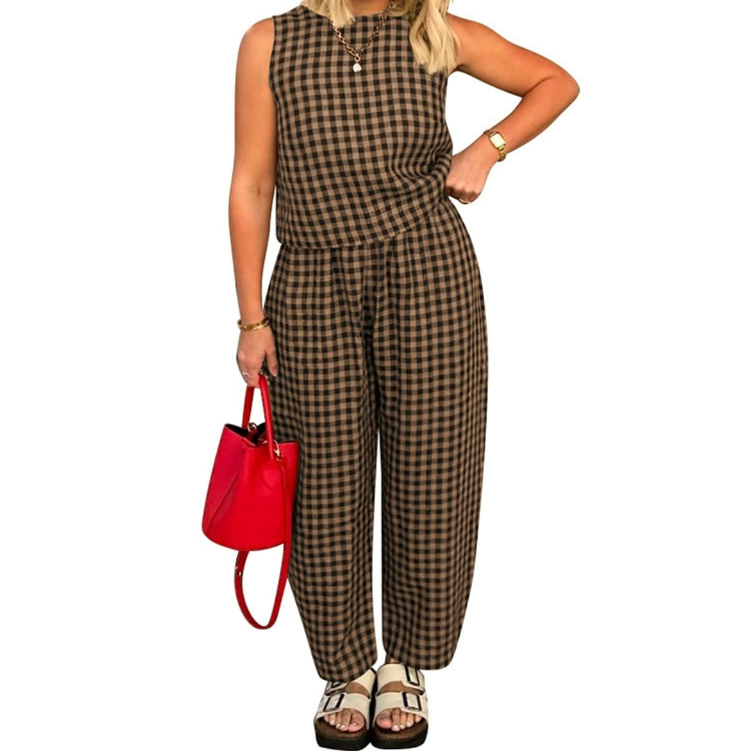 SHANIAH™ – Set Top Crop e Pantaloni con Tasche a Vestibilità Larga