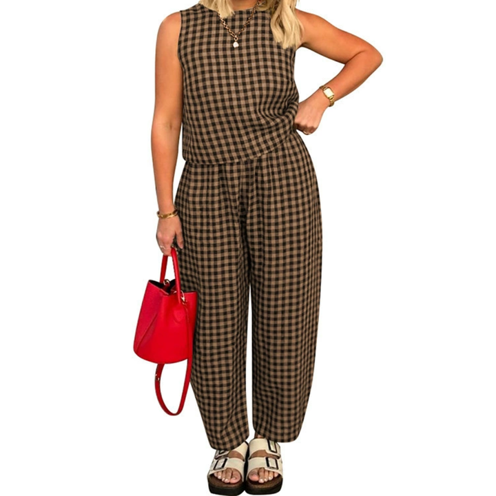 SHANIAH™ – Set Top Crop e Pantaloni con Tasche a Vestibilità Larga